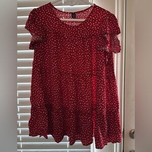 Red Polka Dot Top